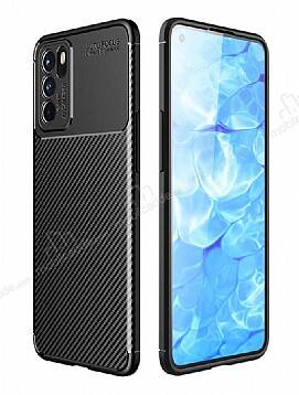 Eiroo Rugged Carbon Oppo Reno6 Ultra Siyah Silikon Kılıf - 1