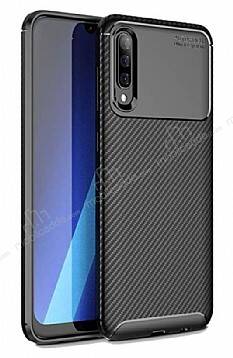 Eiroo Rugged Carbon Samsung Galaxy A30S Siyah Silikon Kılıf - 1