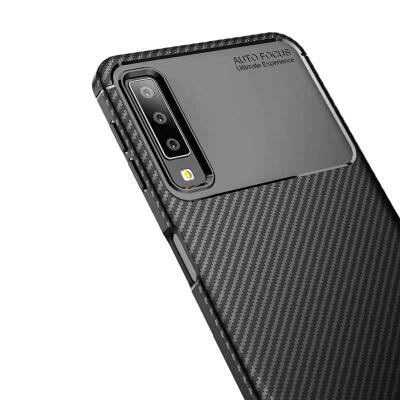 Eiroo Rugged Carbon Samsung Galaxy A9 2018 Kahverengi Silikon Kılıf - 2