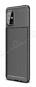 Eiroo Rugged Carbon Samsung Galaxy M31S Siyah Silikon Kılıf - 1