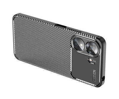 Eiroo Rugged Carbon Xiaomi Poco C65 Siyah Silikon Kılıf - 2