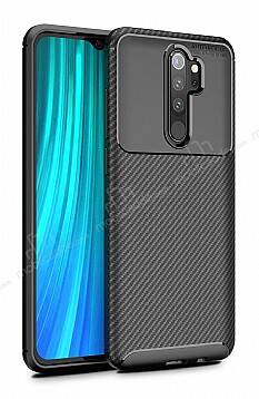 Eiroo Rugged Carbon Xiaomi Redmi Note 8 Pro Siyah Silikon Kılıf - 1