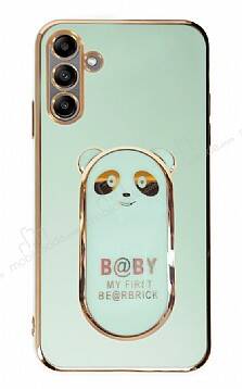 Eiroo Samsung Galaxy A04s Baby Panda Standlı Yeşil Silikon Kılıf - 1