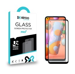 Eiroo Samsung Galaxy A11 Tempered Glass Full Siyah Cam Ekran Koruyucu - 1