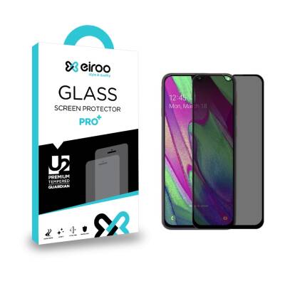 Eiroo Samsung Galaxy A20S Full Privacy Tempered Glass Cam Ekran Koruyucu - 1