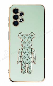 Eiroo Samsung Galaxy A23 Bearbrick Standlı Yeşil Silikon Kılıf - 1