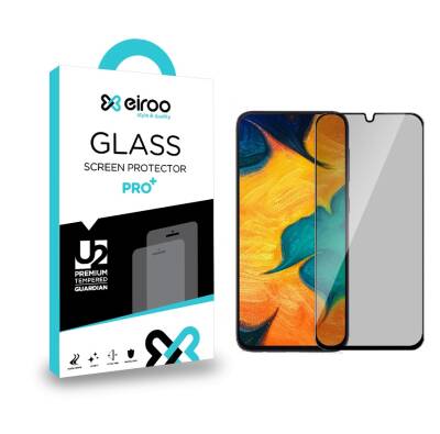 Eiroo Samsung Galaxy A30S Full Privacy Tempered Glass Cam Ekran Koruyucu - 1