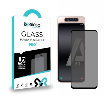 Eiroo Samsung Galaxy A80 Full Privacy Tempered Glass Cam Ekran Koruyucu - 1