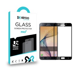 Eiroo Samsung Galaxy J7 Prime / J7 Prime 2 Tempered Glass Siyah Full Cam Ekran Koruyucu - 1