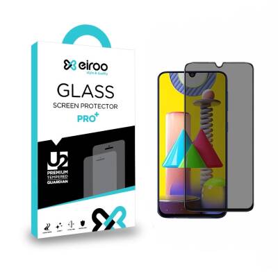 Eiroo Samsung Galaxy M31 Full Privacy Tempered Glass Cam Ekran Koruyucu - 1