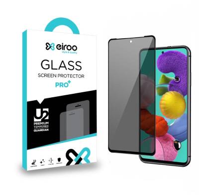 Eiroo Samsung Galaxy M52 5G Full Privacy Tempered Glass Cam Ekran Koruyucu - 1