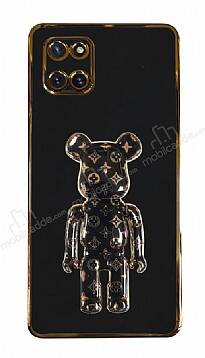 Eiroo Samsung Galaxy Note 10 Lite Bearbrick Standlı Siyah Silikon Kılıf - 1