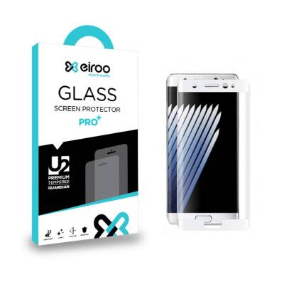 Eiroo Samsung Galaxy Note FE Tempered Glass Curve Beyaz Cam Ekran Koruyucu - 1