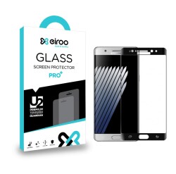 Eiroo Samsung Galaxy Note FE Tempered Glass Curve Siyah Cam Ekran Koruyucu - 1