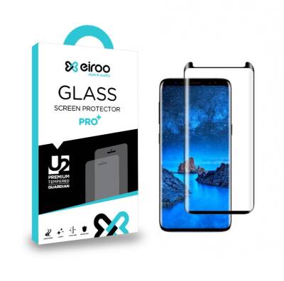 Eiroo Samsung Galaxy S9 Plus Tempered Glass Curve Siyah Cam Ekran Koruyucu - 1