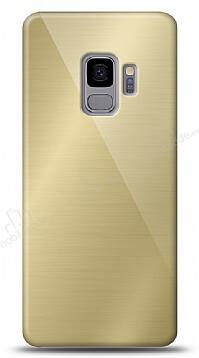 Eiroo Samsung Galaxy S9 Silikon Kenarlı Aynalı Gold Kılıf - 1