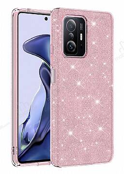 Eiroo Silvery Xiaomi 11T Pro Simli Pembe Silikon Kılıf - 1