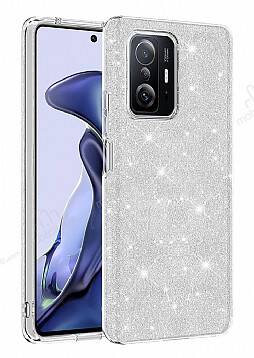 Eiroo Silvery Xiaomi 11T Pro Simli Silver Silikon Kılıf - 1