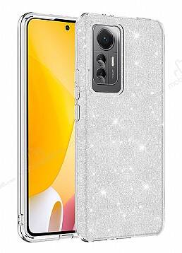 Eiroo Silvery Xiaomi 12 Lite Simli Silver Silikon Kılıf - 1