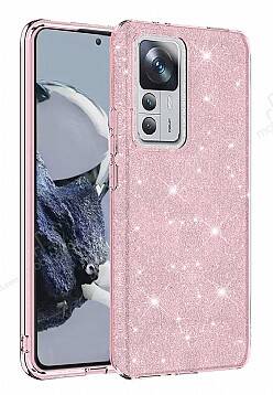 Eiroo Silvery Xiaomi 12T Simli Pembe Silikon Kılıf - 1