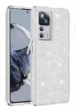 Eiroo Silvery Xiaomi 12T Simli Silver Silikon Kılıf - 1