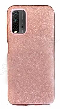 Eiroo Silvery Xiaomi Poco M3 Simli Pembe Silikon Kılıf - 1