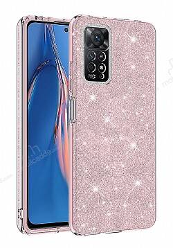 Eiroo Silvery Xiaomi Redmi Note 12 Pro 4G Simli Pembe Silikon Kılıf - 1