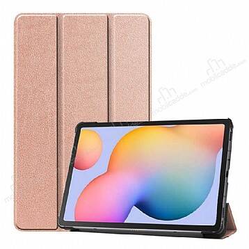 Eiroo Smart Lenovo Tab P11 Pro Gen 2. Nesil Kapaklı Standlı Rose Gold Deri Kılıf - 1