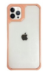 Eiroo Space iPhone 13 Pro Max Pembe Rubber Kılıf - 1