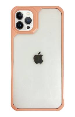 Eiroo Space iPhone 13 Pro Max Pembe Rubber Kılıf - 1