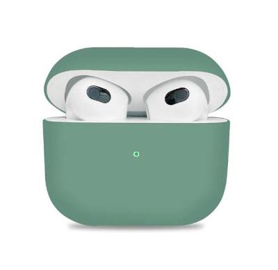 Eiroo Thin Split AirPods 3 Yeşil Silikon Kılıf - 1