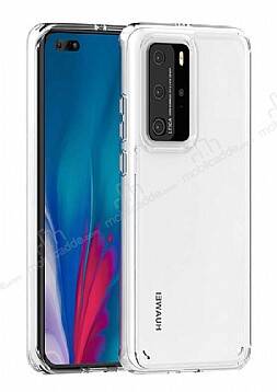 Eiroo Trace Huawei P40 Pro Şeffaf Silikon Kılıf - 1