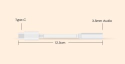 Eiroo USB Type-C 3,5 Jack Kulaklık Girişi Dönüştürücü Siyah Adaptör - 5