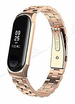 Eiroo Xiaomi Mi Band 3 Gold Metal Kordon - 1