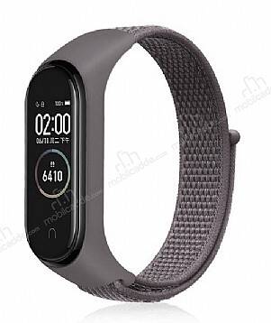 Eiroo Xiaomi Mi Band 3 Gri Kumaş Kordon - 1