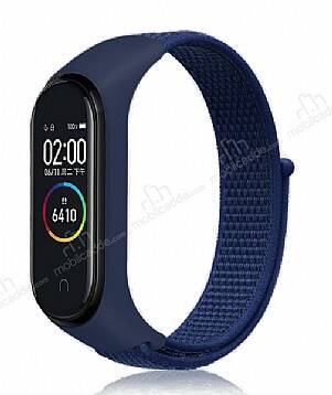 Eiroo Xiaomi Mi Band 3 Lacivert Kumaş Kordon - 1