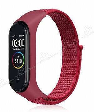 Eiroo Xiaomi Mi Band 3 Pembe Kumaş Kordon - 1