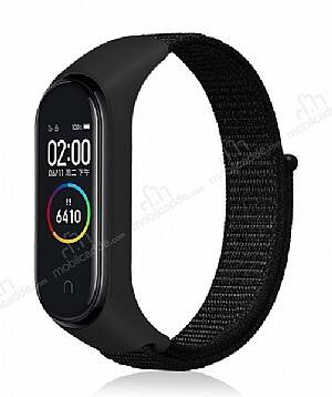 Eiroo Xiaomi Mi Band 3 Siyah Kumaş Kordon - 1