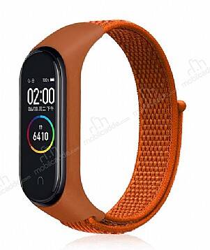 Eiroo Xiaomi Mi Band 3 Turuncu Kumaş Kordon - 1