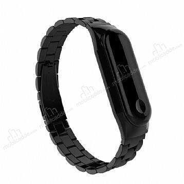 Eiroo Xiaomi Mi Band 5 Siyah Metal Kordon - 1