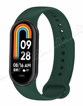 Eiroo Xiaomi Mi Band 8 Koyu Yeşil Silikon Kordon - 1