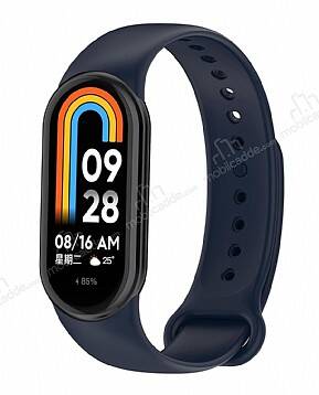 Eiroo Xiaomi Mi Band 8 Lacivert Silikon Kordon - 1