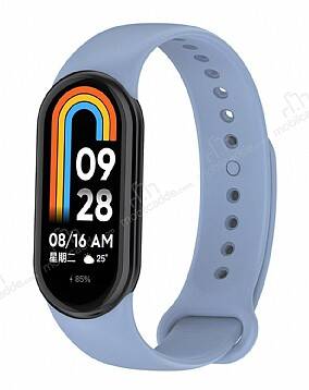 Eiroo Xiaomi Mi Band 8 Lavender Silikon Kordon - 1