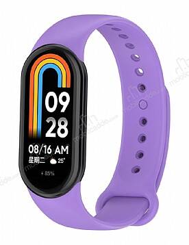 Eiroo Xiaomi Mi Band 8 Mor Silikon Kordon - 1