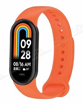 Eiroo Xiaomi Mi Band 8 Turuncu Silikon Kordon - 1