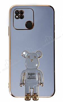 Eiroo Xiaomi Redmi 10A Baby Bear Standlı Mavi Silikon Kılıf - 1