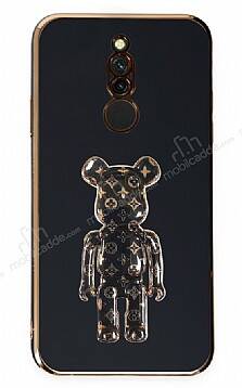 Eiroo Xiaomi Redmi 8 Bearbrick Standlı Siyah Silikon Kılıf - 1