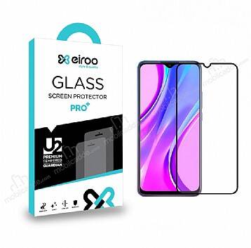 Eiroo Xiaomi Redmi 9 Tempered Glass Full Cam Ekran Koruyucu - 1