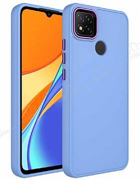 Eiroo Xiaomi Redmi 9C Metal Çerçeveli Lila Rubber Kılıf - 1