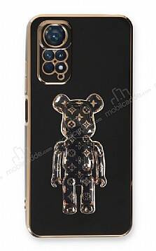 Eiroo Xiaomi Redmi Note 11 Bearbrick Standlı Siyah Silikon Kılıf - 1